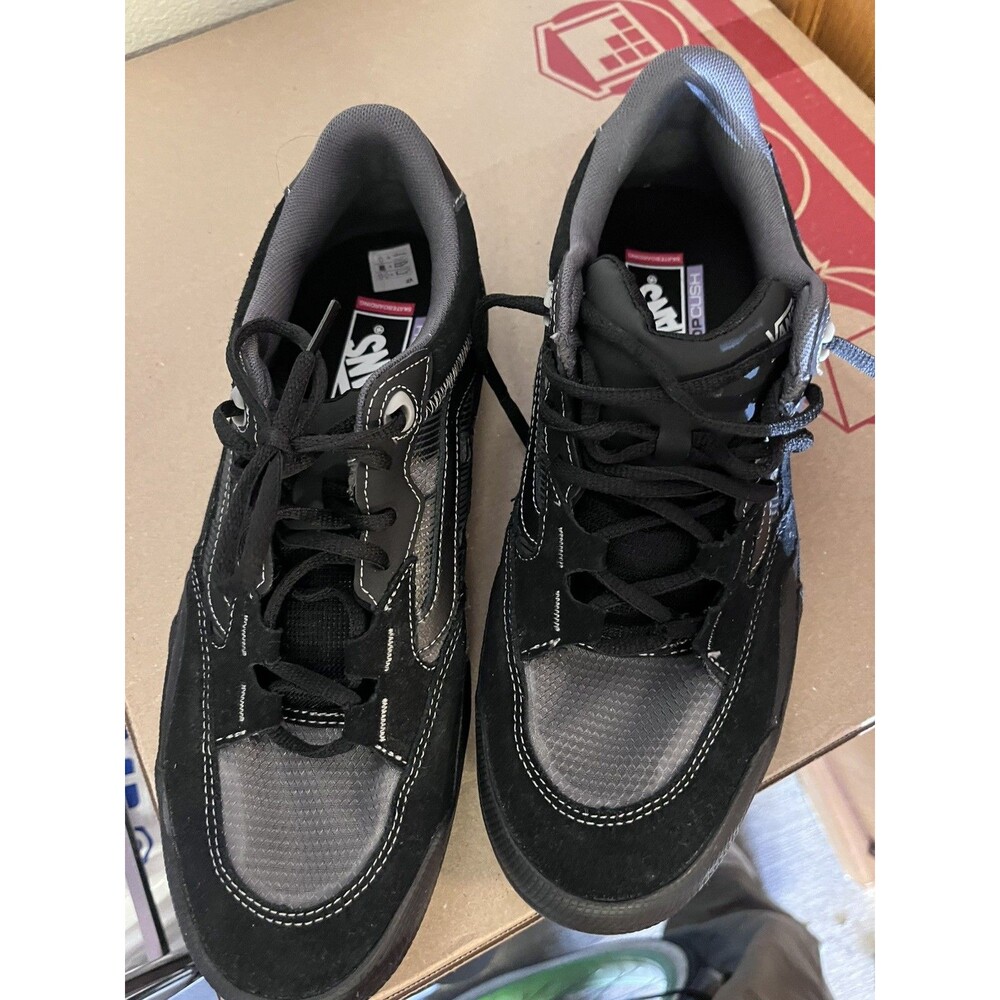 Vans Skate Wayvee Shoe Mens Size US 11 Black Skateboard Sneakers Popcush EUC